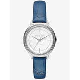 Michael Kors Cinthia Mother of Pearl Dial Blue Leather Strap Watch for Women - MK2661