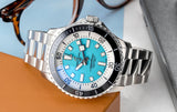 Breitling Superocean Automatic 44mm Turquoise Dial Silver Steel Strap Watch for Men - A17376211L2A1