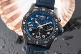 Breitling Endurance Pro Black Dial Blue Rubber Strap Watch for Men - X82310D51B1S1