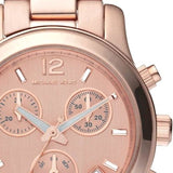 Michael Kors Runway Chronograph Rose Gold Dial Rose Gold Steel Strap Watch for Women - MK5430