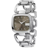 Gucci G Gucci Brown Dial Silver Steel Strap Watch For Women - YA125507