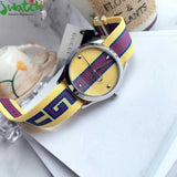 Gucci G Timeless Quartz Yellow & Purple Dial Yellow & Purple NATO Strap Watch For Men - YA1264069