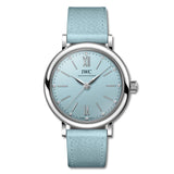 IWC Portofino Automatic Blue Dial Blue Leather Strap Watch for Women - IW357416