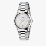 Gucci G Timeless Silver Dial Silver Steel Strap Unisex Watch - YA126442