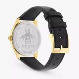 Gucci G-Timeless Mother of Pearl Dial Black Leather Strap Watch For Women - YA1264044