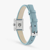 Gucci G-Frame Pastel Blue Mother of Pearl Dial Blue Leather Strap Watch For Women - YA128531