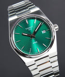 Tissot PRX Quartz Green Dial Steel Silver Steel Strap Watch for Men - T137.410.11.081.00