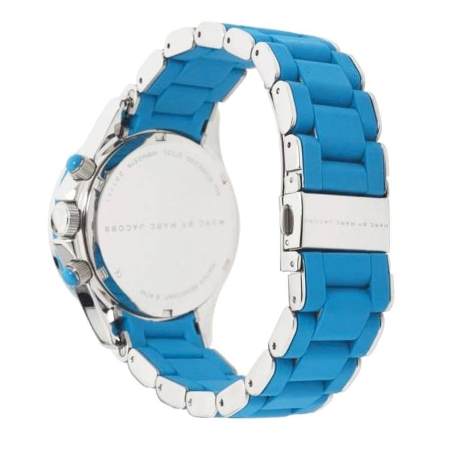 Marc Jacobs Rock Chronograph Blue Dial Blue Silicone Strap Watch for Women - MBM2575