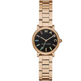 Marc Jacobs Roxy Black Dial Rose Gold Stainless Steel Strap Watch for Women - MJ3569