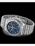 Breitling Chronomat B01 42 Frecce Tricolori Blue Dial Silver Steel Strap Watch for Men - AB01344A1C1A1