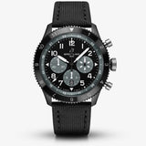 Breitling Super Avi B04 Chronograph GMT 46 Mosquito Night Fighter Black Dial Black Nylon Strap Watch for Men - SB04451A1B1X1