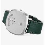 Gucci Grip Silver Dial Green Leather Strap Unisex Watch - YA157412