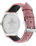 Gucci G-Timeless Moonphase Black Dial Pink Leather Strap Watch For Women - YA1264046