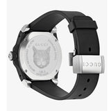 Gucci Dive Feline Black Dial Black Rubber Strap Watch For Men - YA136320