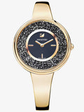 Swarovski Crystalline Pure Black Dial Rose Gold Steel Strap Watch for Women - 5295334