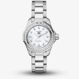 Tag Heuer Aquaracer Professional 200 Quartz Diamond Mother of Pearl Dial Silver Steel Strap Watch for Women - WBP1417.BA0622