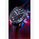 Tag Heuer Carrera Porsche Chronograph Special Edition Black Dial Black Leather Strap Watch for Men - CBN2A1F.FC6492