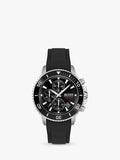 Hugo Boss Admiral Black Dial Black Silicone Strap Watch for Men - 1513912