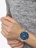 Hugo Boss Admiral Blue Dial Silver Steel Strap Watch for Men - 1513907