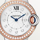 Cartier Ballon Bleu De Cartier Diamonds Mother of Pearl Dial Two Tone Steel Strap Watch for Women - W3BB0025