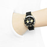 Marc Jacobs Rock Chrono Black Dial Black Rubber Strap Watch for Women - MBM2598