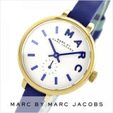 Marc Jacobs Sally White Dial Blue Leather Strap Watch for Women - MBM1354