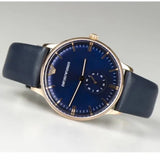 Emporio Armani Classic Quartz Blue Dial Blue Leather Strap Watch For Men  - AR2071