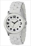 Marc Jacobs Perry White Dial White Silicone Strap Watch for Women - MBM2533