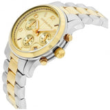 Michael Kors Runway Gold Dial Two Tone Steel Strap Watch for Women - MK5137