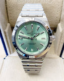 Breitling Chronomat Automatic 36 Green Dial Silver Steel Strap Watch for Women - A10380101L1A1