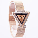 Guess Fame Diamonds Rose Gold Dial Rose Gold Mesh Bracelet Watch for Women - GW0508L3