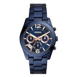 Fossil Perfect Boyfriend Multifunction Blue Dial Blue Steel Strap Watch for Women - ES4093