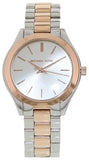 Michael Kors Slim Runway White Dial Two Tone Watch for Women - MK3204B