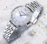 Emporio Armani Gianni T-Bar Quartz Silver Dial Silver Steel Strap Watch For Women - AR11445