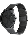 Calvin Klein Minimal Black Dial Black Mesh Bracelet Watch for Men - K3M514B1