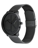 Calvin Klein Minimal Black Dial Black Mesh Bracelet Watch for Men - K3M214X1