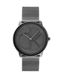 Calvin Klein Minimal Grey Dial Grey Mesh Bracelet Watch for Men - K3M517P4