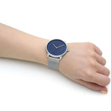 Calvin Klein Minimal Blue Dial Silver Mesh Bracelet Watch for Women - K3M2212N