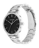 Calvin Klein City Chronograph Black Dial Silver Steel Strap Watch for Men - K2G2G14Y