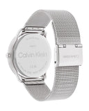 Calvin Klein Minimal Silver Dial Silver Mesh Bracelet Watch for Men - K3M211Y6