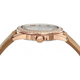 Michael Kors Mini Everest Crystals White Dial Brown Leather Strap Watch for Women - MK4719