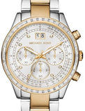 Michael Kors Brinkley Chronograph Silver Dial Two Tone Steel Strap Watch for Women - MK6188