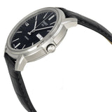 Tissot Automatics III Day Date Black Dial Black Leather Strap Watch For Men - T065.430.16.051.00