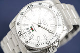 Gucci Dive Quartz White Dial Silver Steel Strap Watch for Men - YA136302