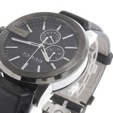 Gucci G Chrono Black Dial Black Leather Strap Watch For Men - YA101205