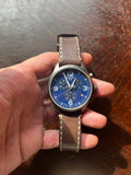 Tissot Chrono XL Blue Dial Brown Leather Strap Watch For Men - T116.617.36.047.00