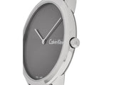 Calvin Klein Minimal Grey Dial Silver Mesh Bracelet Watch for Men - K3M211Y3