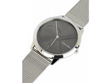 Calvin Klein Minimal Black Dial Silver Mesh Bracelet Watch for Men - K3M21123