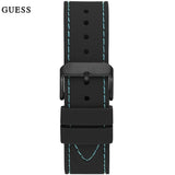 Guess Odyssey Quartz Black Dial Black Leather Strap Watch For Men - W1108G5