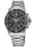 Movado Series 800 Chronograph Black Dial Silver Steel Strap Watch For Men - 2600142